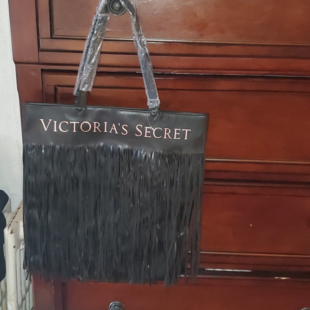 Victoria Secret Black fringe bag